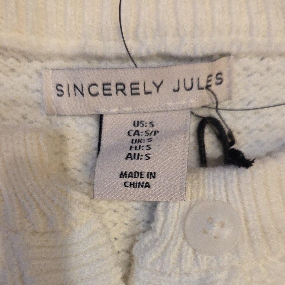Sincerely Jules White Short Sleeve Henley Set - Picture 2 of 4